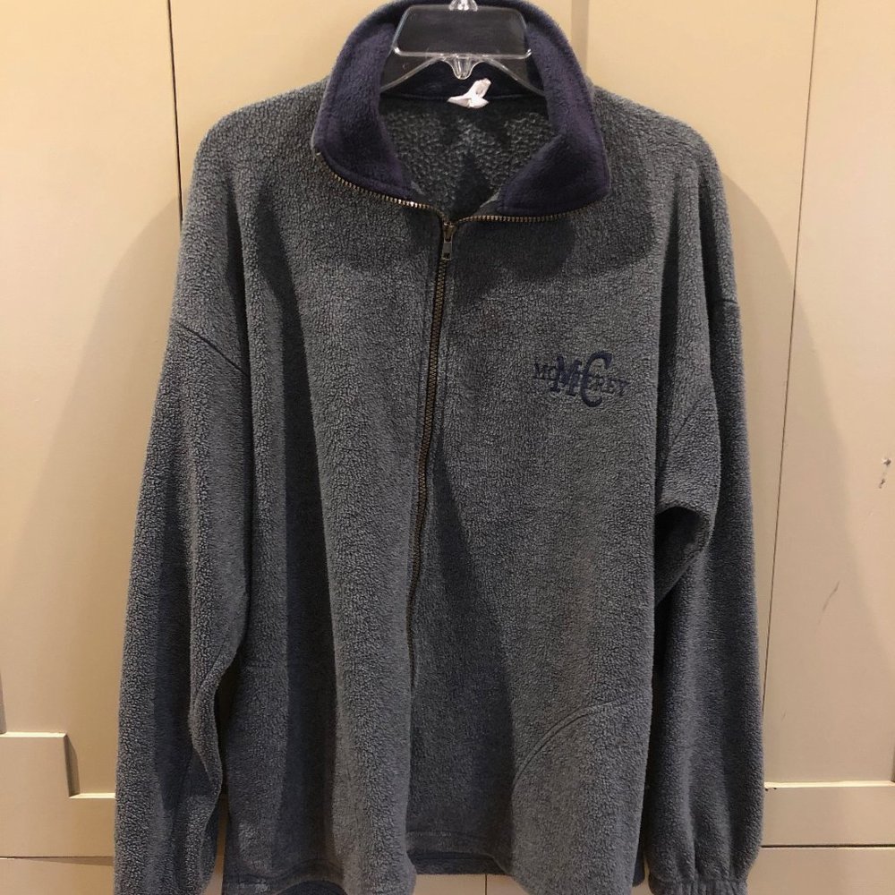 Grey Fleece Monterey CA Fleece Zip Up Jacket